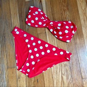 Red & White Polka Dot Bikini Arizona Jean Med & Lg